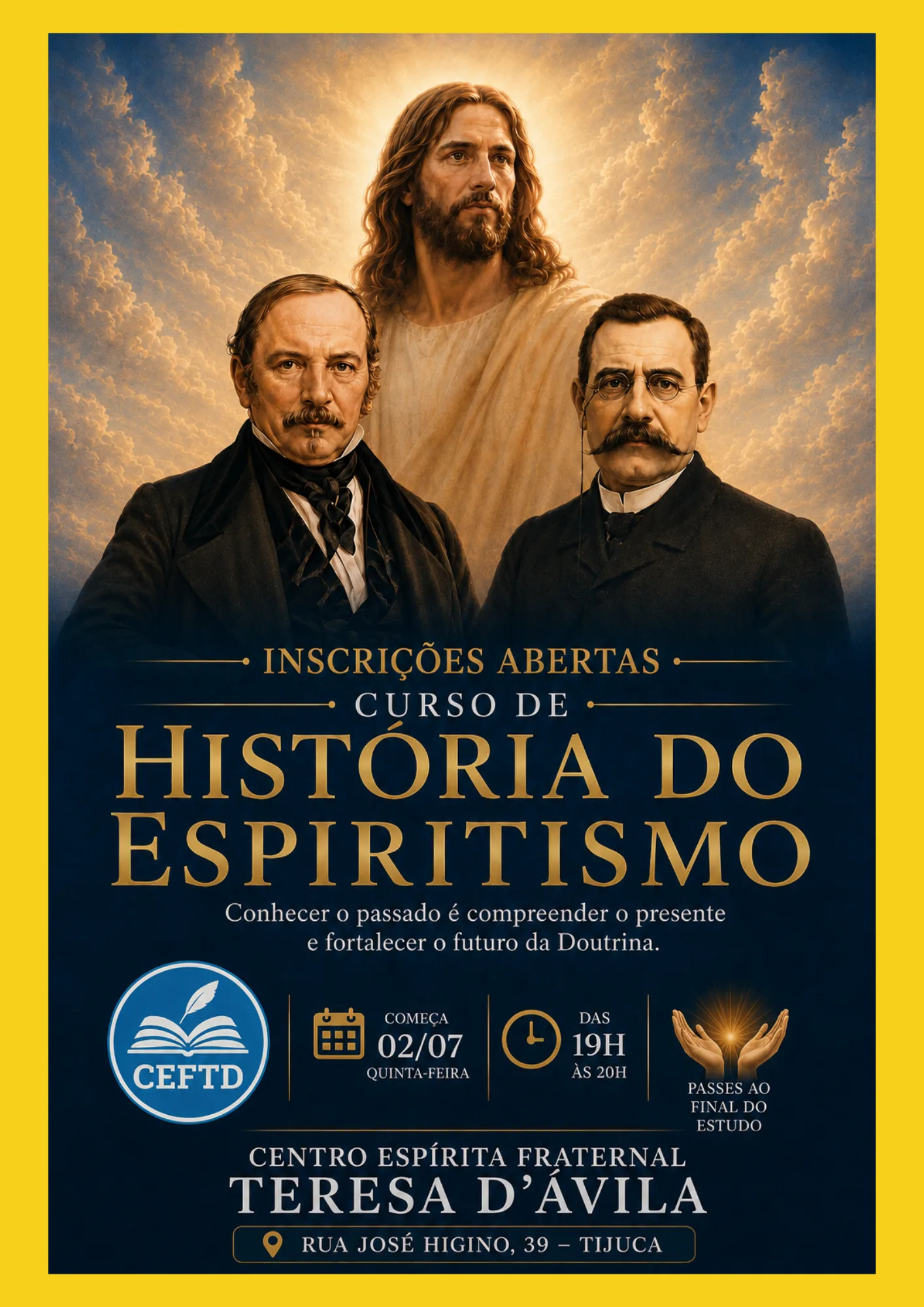 Cartaz do Curso História do Espiritismo